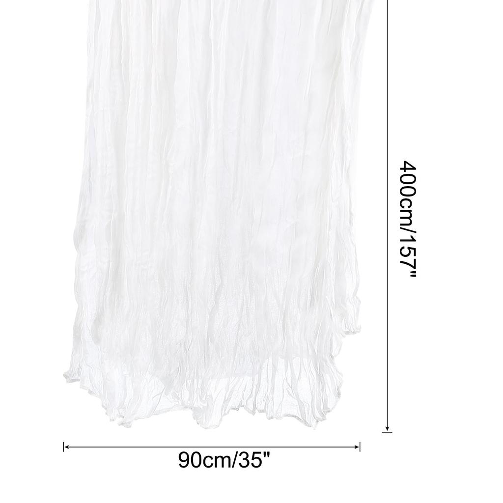 Uxcell 13ft Cheesecloth Table Runner 90cm X 400cm Rustic Gauze Tablecloth Sheer Runner for Wedding Bridal Party Table Decoration White