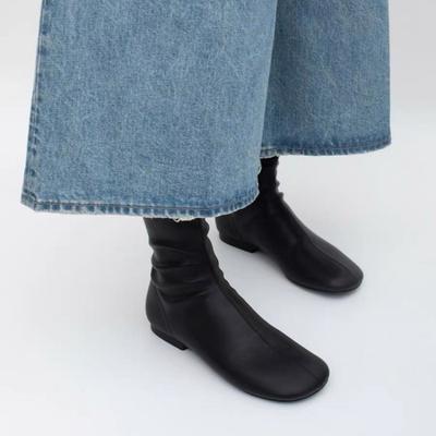 Platte Schoenen Dames Chelsea Boots Lopen Rits Trendy Schoenen 2024 Wintermode Nieuwe Enkellaarsjes Casual Dames Motorlaarzen