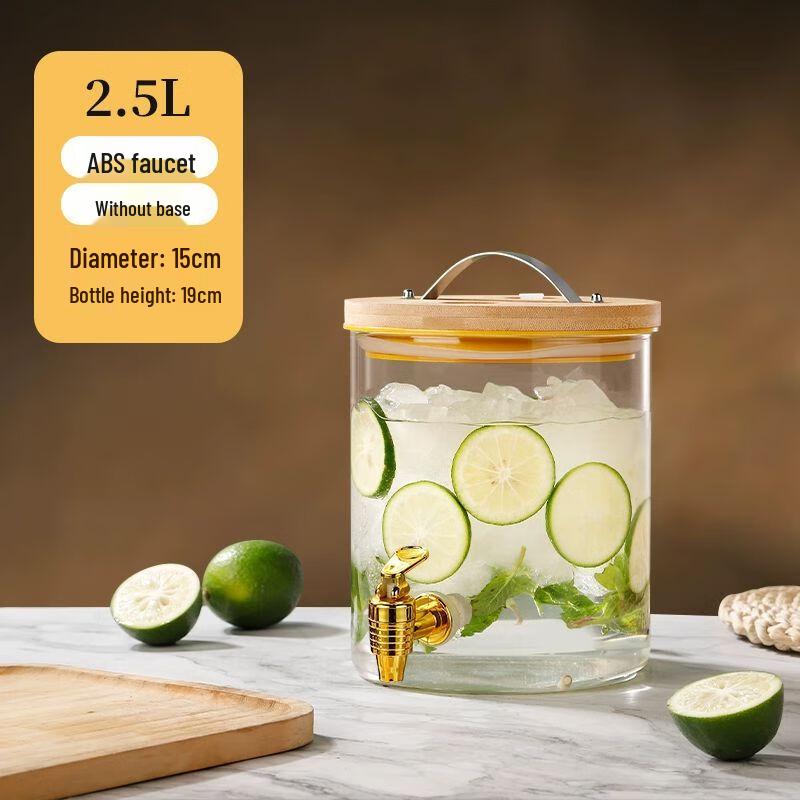 Стеклянный диспенсер для напитков большой емкости со краном