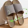 Jie Liya Linen Non-Slip Slippers - Unisex, Plus Size, Silent, Indoor/Office, All-Season