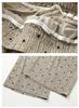 Summer Polka Dot Breathable Straight-Leg Pants with Elastic Waist for Middle-Aged Women's Casual Wear