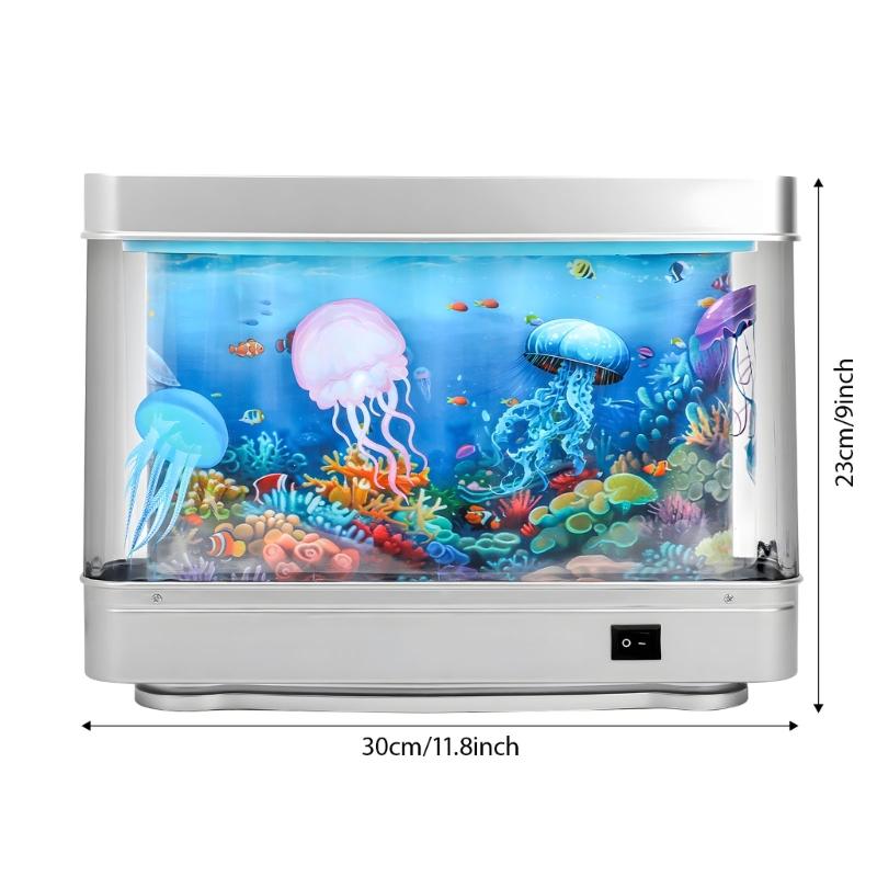 Realistic Swimming Jellyfish Desk Light With Soft LED USB Power Plastic Design Fishtanks Shape Lamp Home Decors