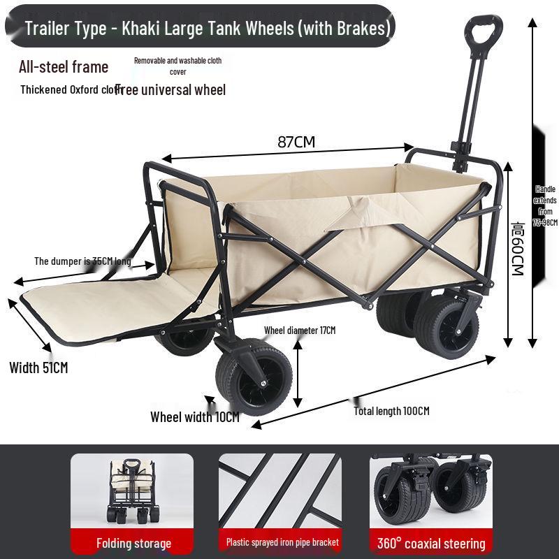 OEING Outdoor Folding Camping Wagon