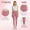 MORGEN SKY Yoga Pilates Long Fitness Sports Long JS01 Women's Pants, Wear, High-Waisted, Lift-Up, Sweat-Wicking, Quick-Drying, Butt-Shaping, Stretchy,