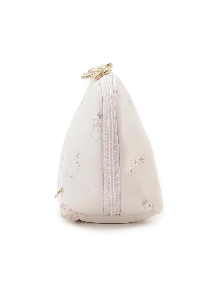 Rabbit Print Pouch PWGB261676 Pink Free Size [Gelato Pique] Women's