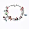 Christmas Snowman Deer Charm Bracelets Zinc Alloy Holiday Gift For Men Women
