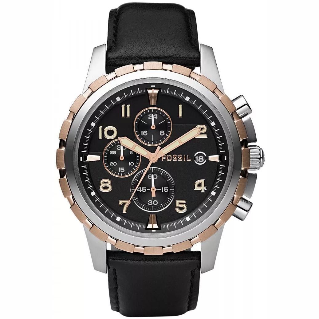 Fossil Men`s Dean Quartz Watch Black