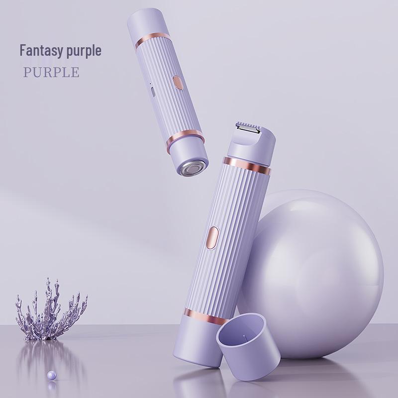Dual-Head Women's Electric Epilator and Pubic Hair Trimmer