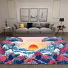Japanese Japanese Style Ukiyo-e Entrance Hall Carpet Kanagawa Surf Balcony Kitchen Living Room Bedroom  Anti-skid Floor Mat