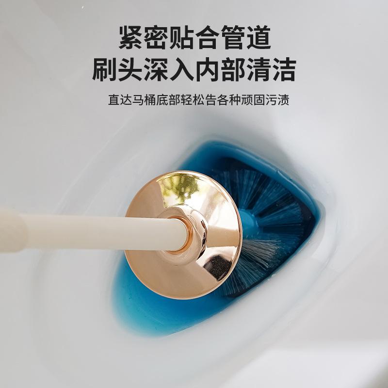 Toilet Brush with Base, Extended Handle, Round Brush Head, Cleaning Brush, No Punching, No Dead Ends, Cleaning Toilet, Toilet Cleaning Brush