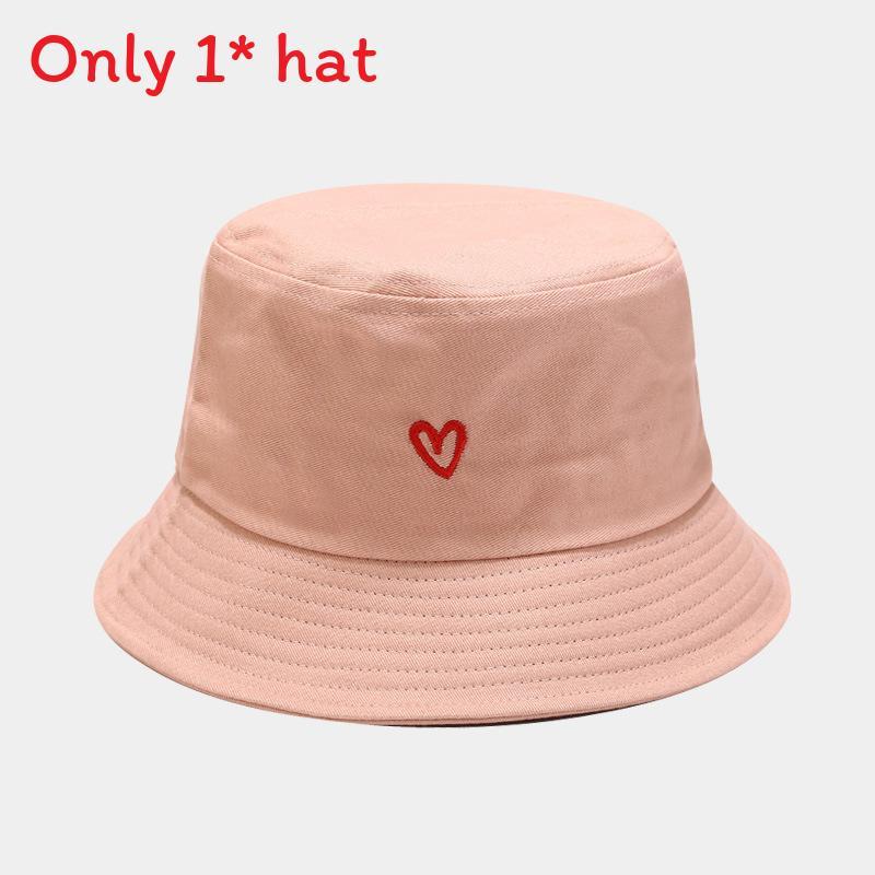 Summer Sun Protection Cotton Embroidered Bucket Hat For Women Casual Outdoor Fashion