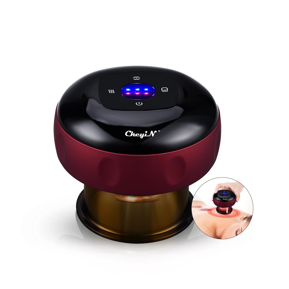 

CkeyiN Электрический скребковый инструмент для похудения, массажер Гуа Ша, портативный горячий компресс для всего тела, 6 передач интенсивности, двойной резервуар