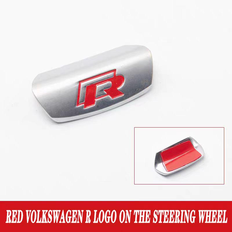 Car Steering Wheel Accessories Metal Stickers For VW GTI Polo Golf MK7 Passat B8 Scirocco Tiguan Jetta T-ROC Touareg Touran GTS zl2