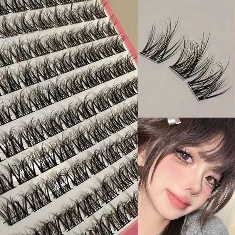 Natural Eye Manga False Eyelashes Cluster Fake Eyelashes Curling Up Long And Thick Lashes Volume Mixed Tray Natural Lashes