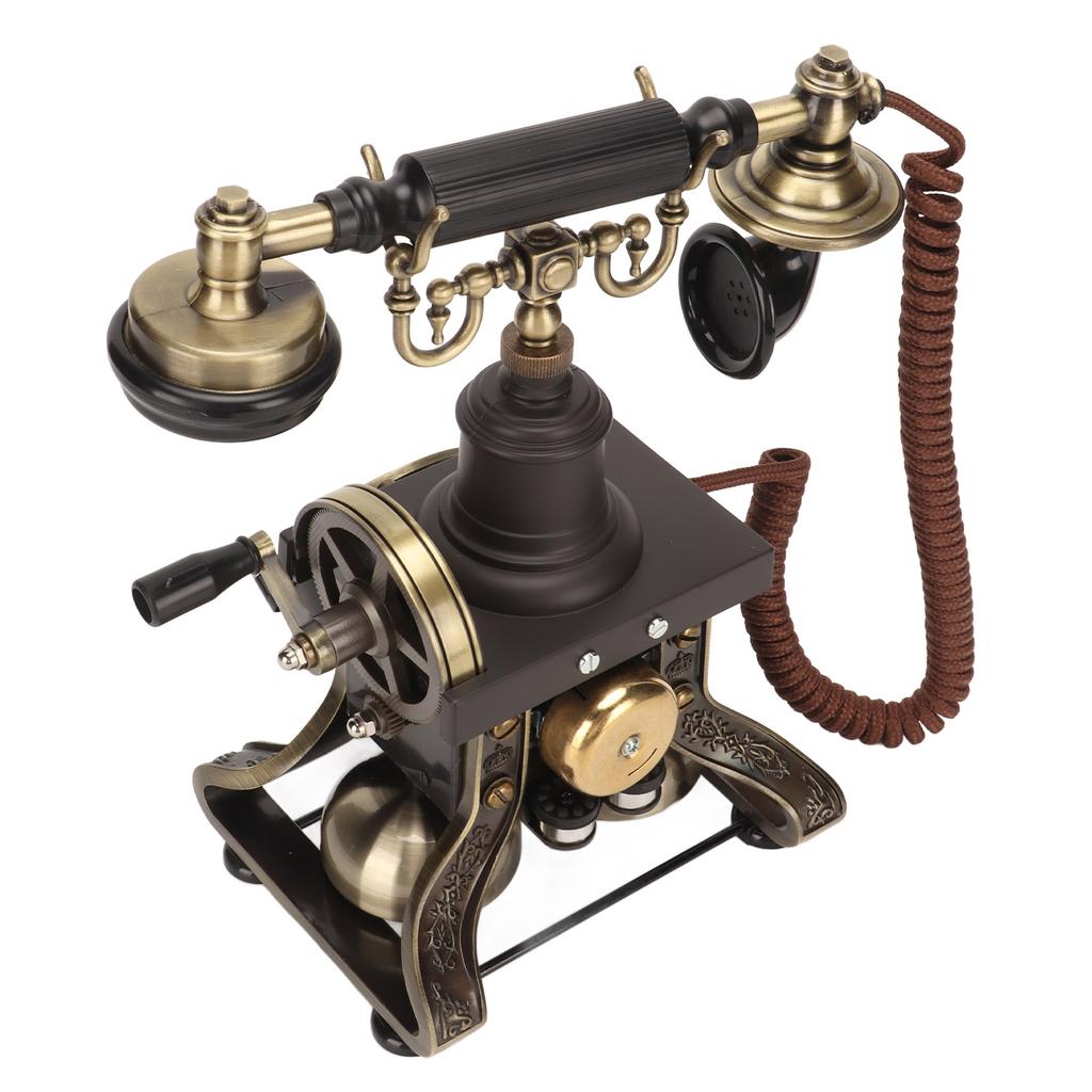 Antique Telephone Retro Vintage Rotary Dial Old Fashion Corded Landline Telephone for Home Home Accessories