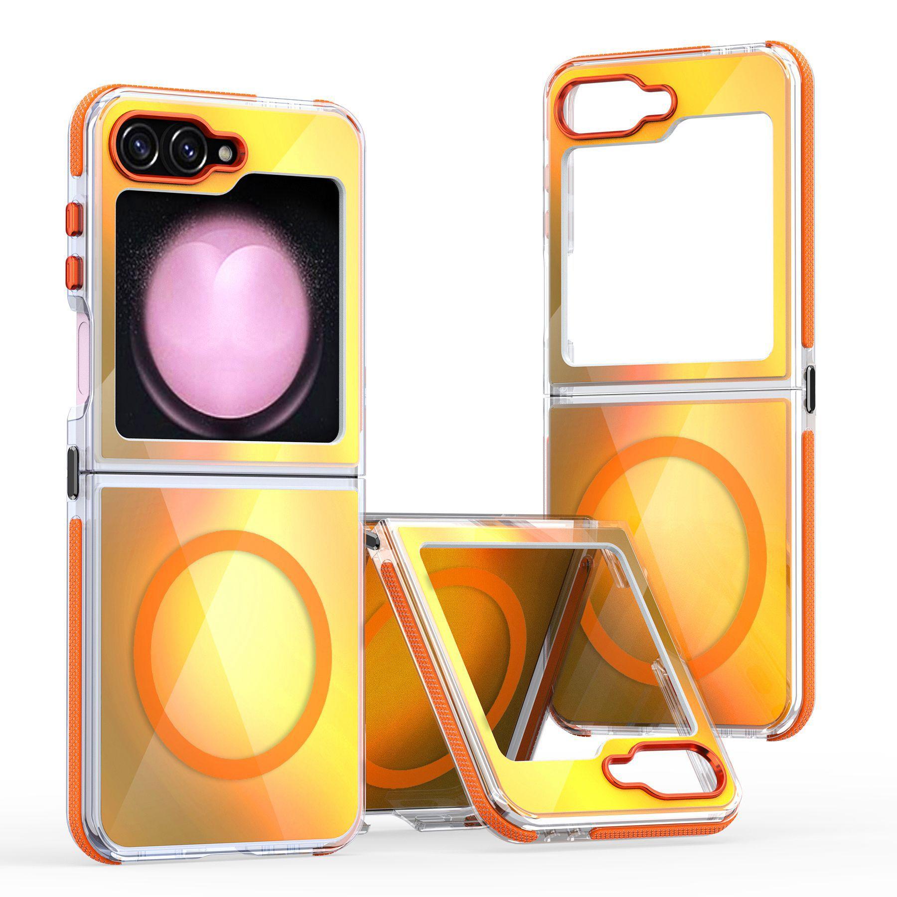 

Подходит для Samsung складной вверх-вниз Z FLIP 4 5 6 7 Градиентный хамелеон Высококлассный красочный чехол Folding ZFlip 7