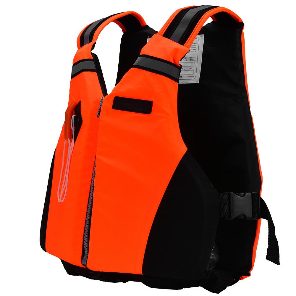 Kayak Natación Adulto Chaqueta de Flotabilidad Chaleco Salvavidas Correa Reflectante con Silbato (naranja)