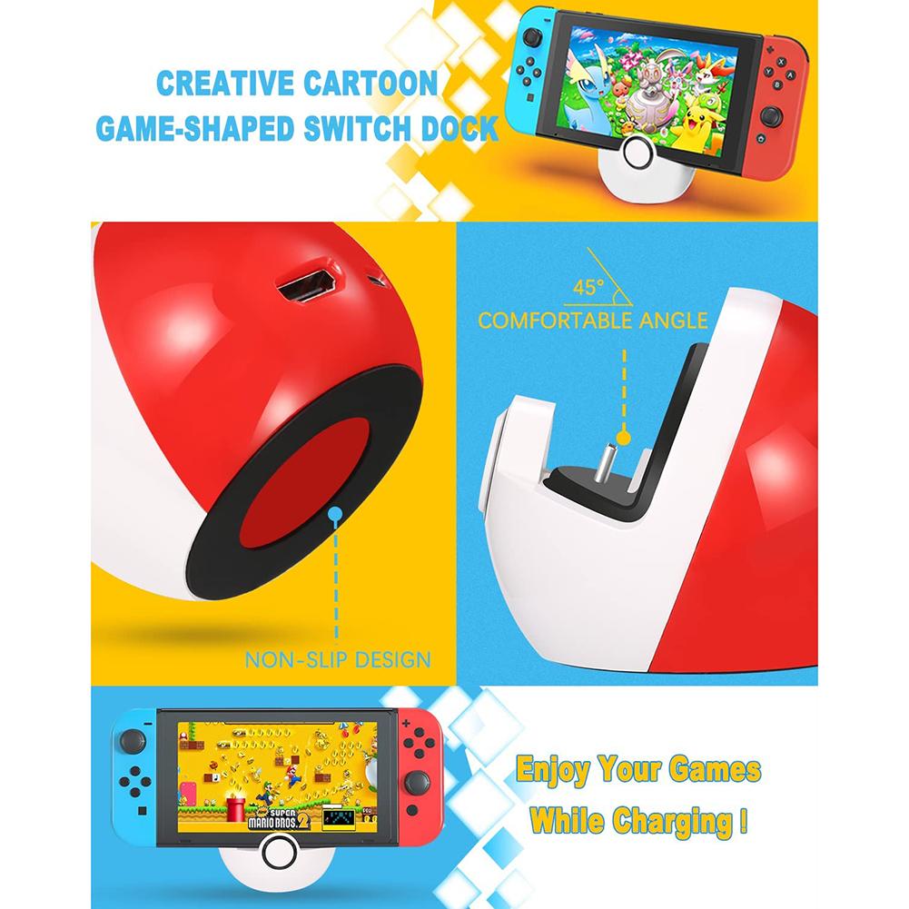 Station d'accueil TV Switch pour Nintendo Switch Adaptateur portable compatible HDMI Support de conversion de base de chargement multifonctionnel