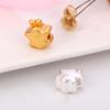 S999 Sterling Silver Star Rabbit Spacer Beads for DIY Bracelets
