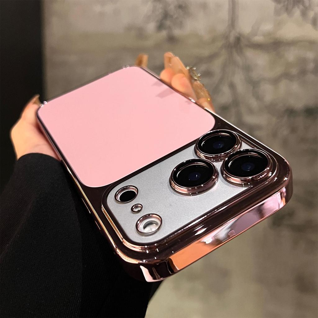 Plating Bumper AG Matte Tempered Glass Camera Protection Case for iPhone 17 16 15 Pro Max Shockproof Hard Back Clear Cover