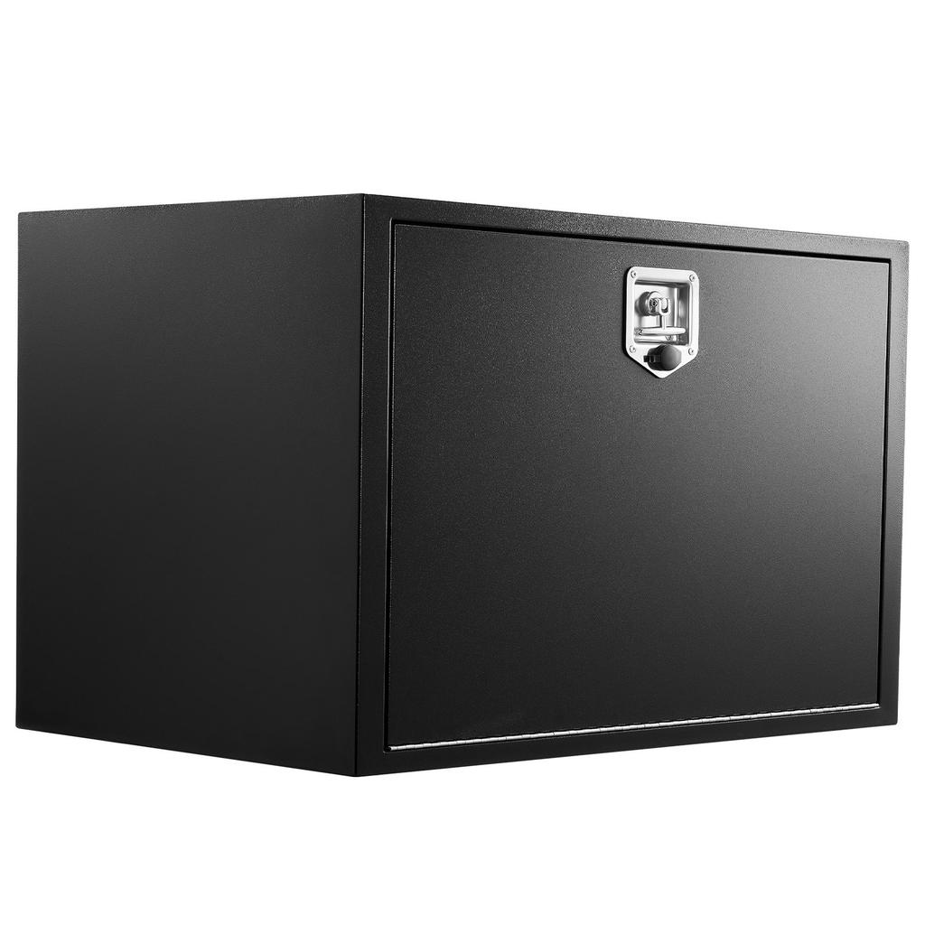 Underbody Truck Tool Box, 914 x 609 x 609 mm Heavy Duty Steel Trailer Storage Box with Lock & Keys, Waterproof Trailer Storage Organizer Under Body