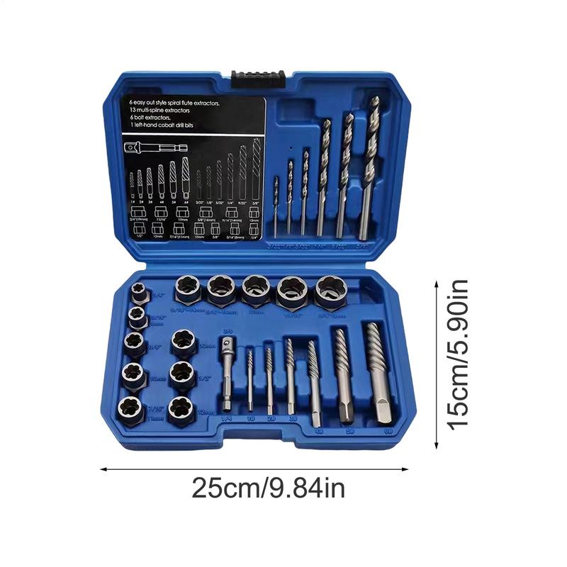 Broken Bolt Extractor Bolts Drill Bit Tool Easy Out Stripped Lug Nut Remover Drill Bit Set For Rusted Damaged Rounded-Off Screws