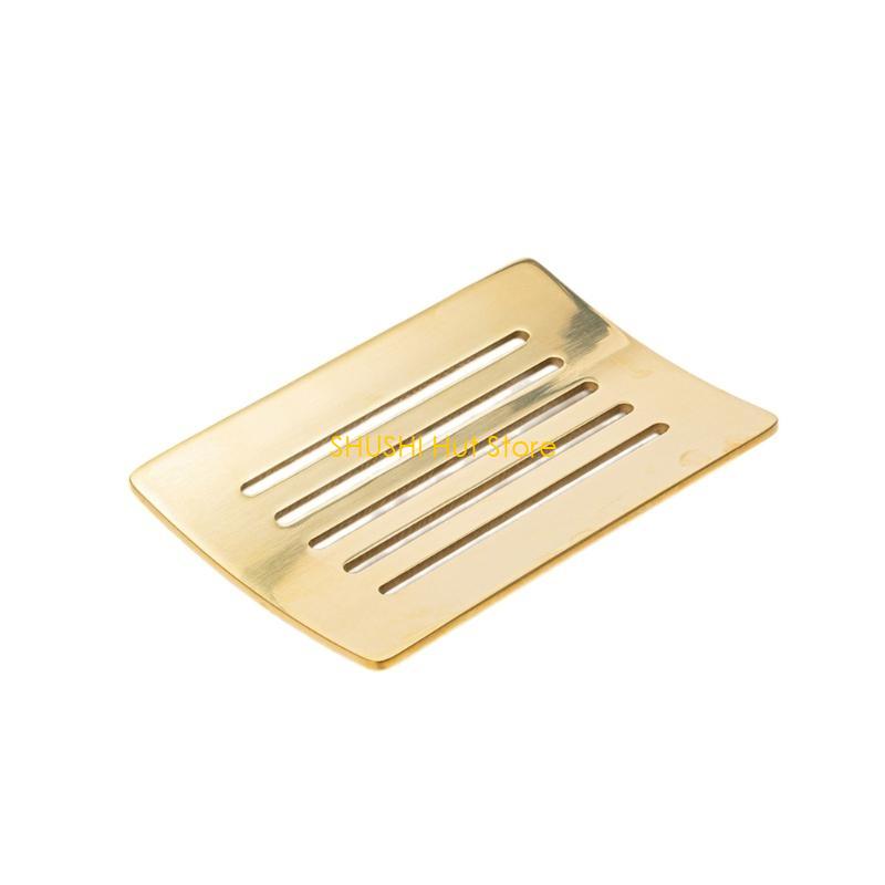 Bar Soap Rack, Bar Soap Tray Steel Soap Dish for Bathroom Sink, Easily Clean for Bathroom & Kitchen Keep Soap Drying D57B золотой