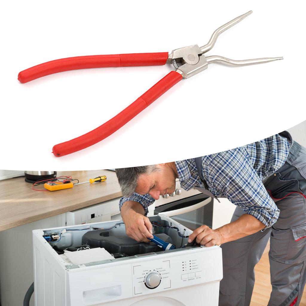 11 Zoll Sprengringzangensatz Gerade&Gebogene Köpfe Für Waschmaschinenreparatur Spezialwerkzeug Haushaltsgeräte Wartung