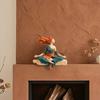 Yoga Girl Resin Ornaments Meditation Tranquility And Balance Figurine with Artistic Leaf Design Sculpture