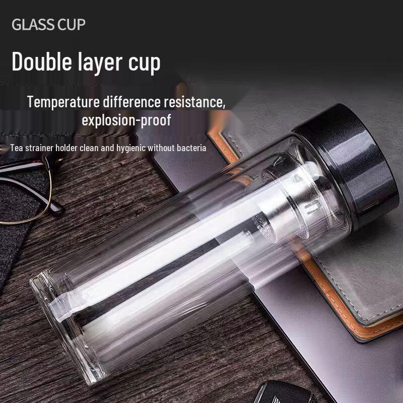 

BSK Elegant Double-Layer Tea Infuser Glass Cup 300ml