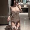 Erotic Underwear, Sexy Halter Lace Seductive Jumpsuit, Women's French Pure Desire Uniform Pajamas Wholesale 8486