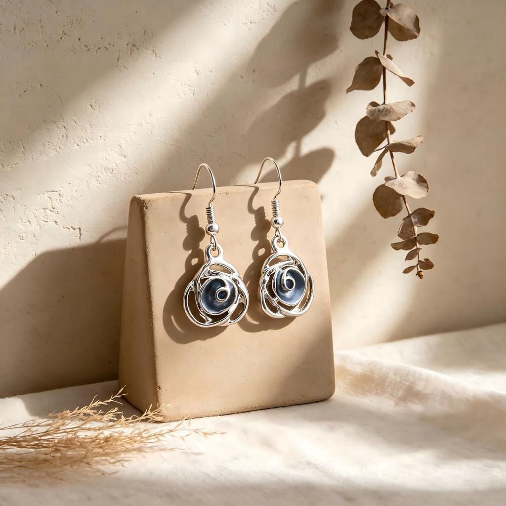 Popular European and American Retro Rose Hollow Ear Hook Personalized Niche Retro Style Design Accessories Women's Earrings