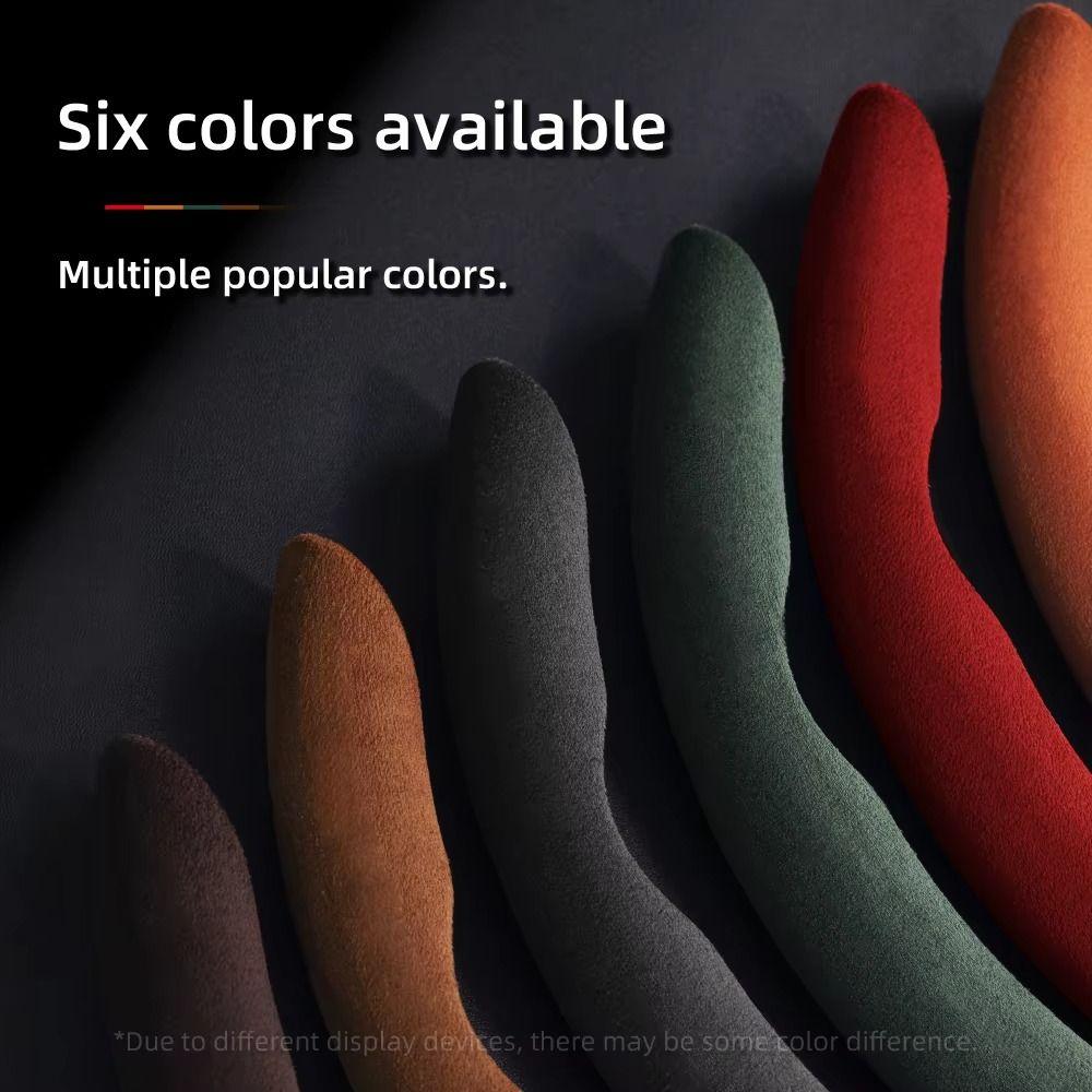 2pcs Luxury Steering Wheel Cover Breathable Material Anti-Slip Cover  All-Weather Driving