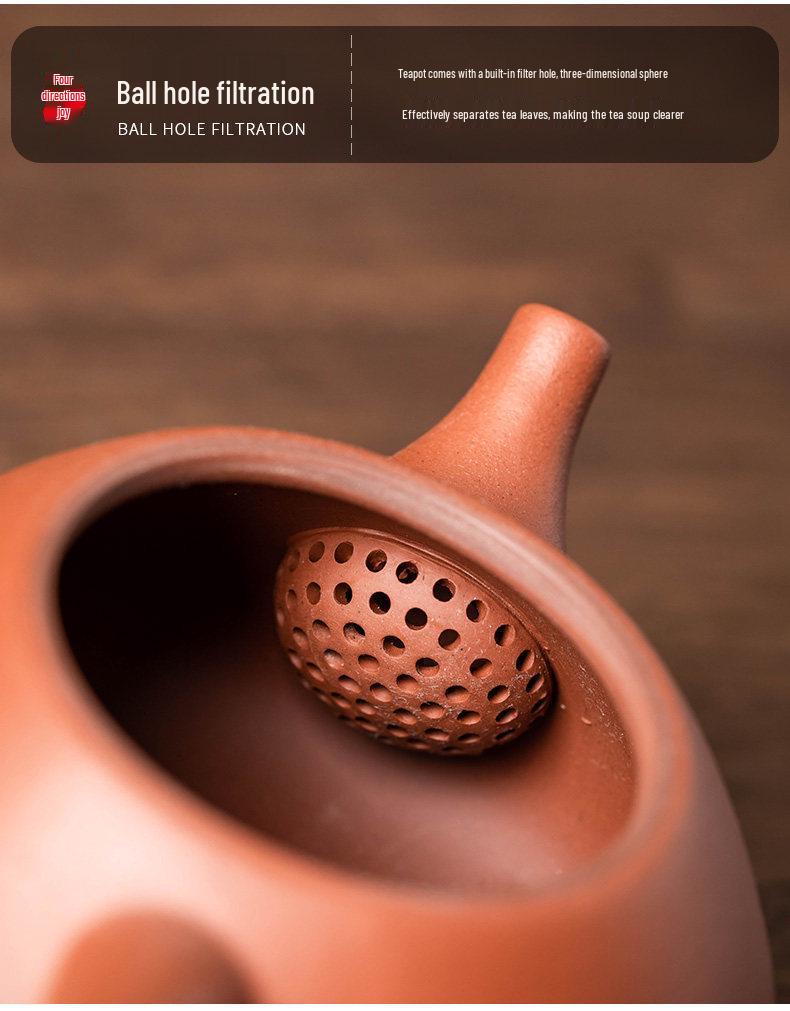 Yixing Zisha Handmade Shi Piao Teapot - Large Capacity Purple-Red Clay, 2026 Edition