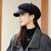 Ladies Autumn and Winter Woolen Beret New Warm British Octagonal Hat