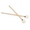 2Pcs Drum Mallet Felt Head Wooden Handle Non Slip Instrument Accessory Set Kit for PlayingBlack
