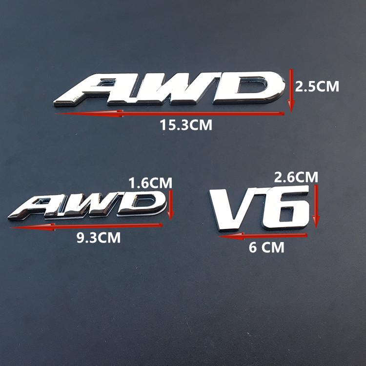 Dongfeng AWD Car Logo CRV Geshitu V6 Sticker Set: Body, Tail, and High-Configuration Displacement Badges