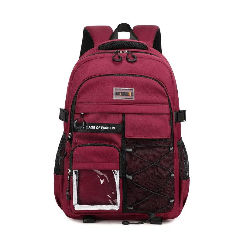 New fashion student backpack men's and women's high-end fashion computer bag large capacity junior high school travel backpack