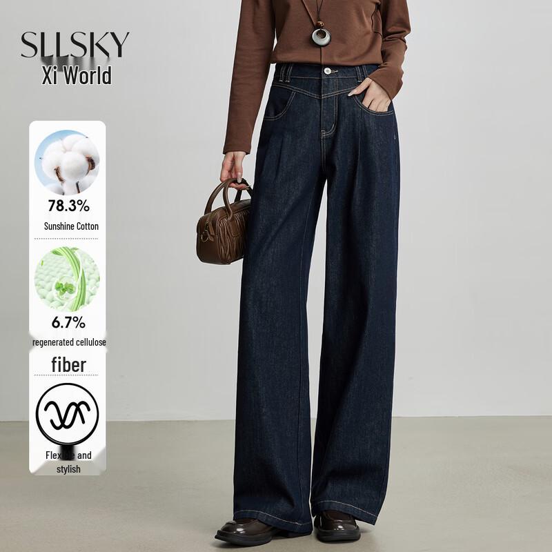 Sllsky Women s Original Denim Straight Loose Jeans 2XL