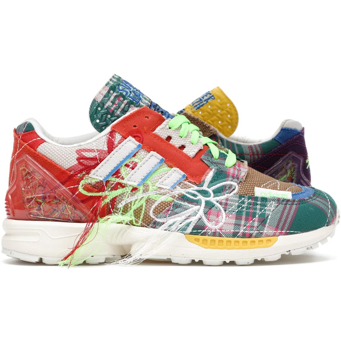 

Новые кроссовки унисекс Sean Wotherspoon x adidas Originals ZX 8000 Super Earth из канваса для повседневной носки GZ3088 35.5