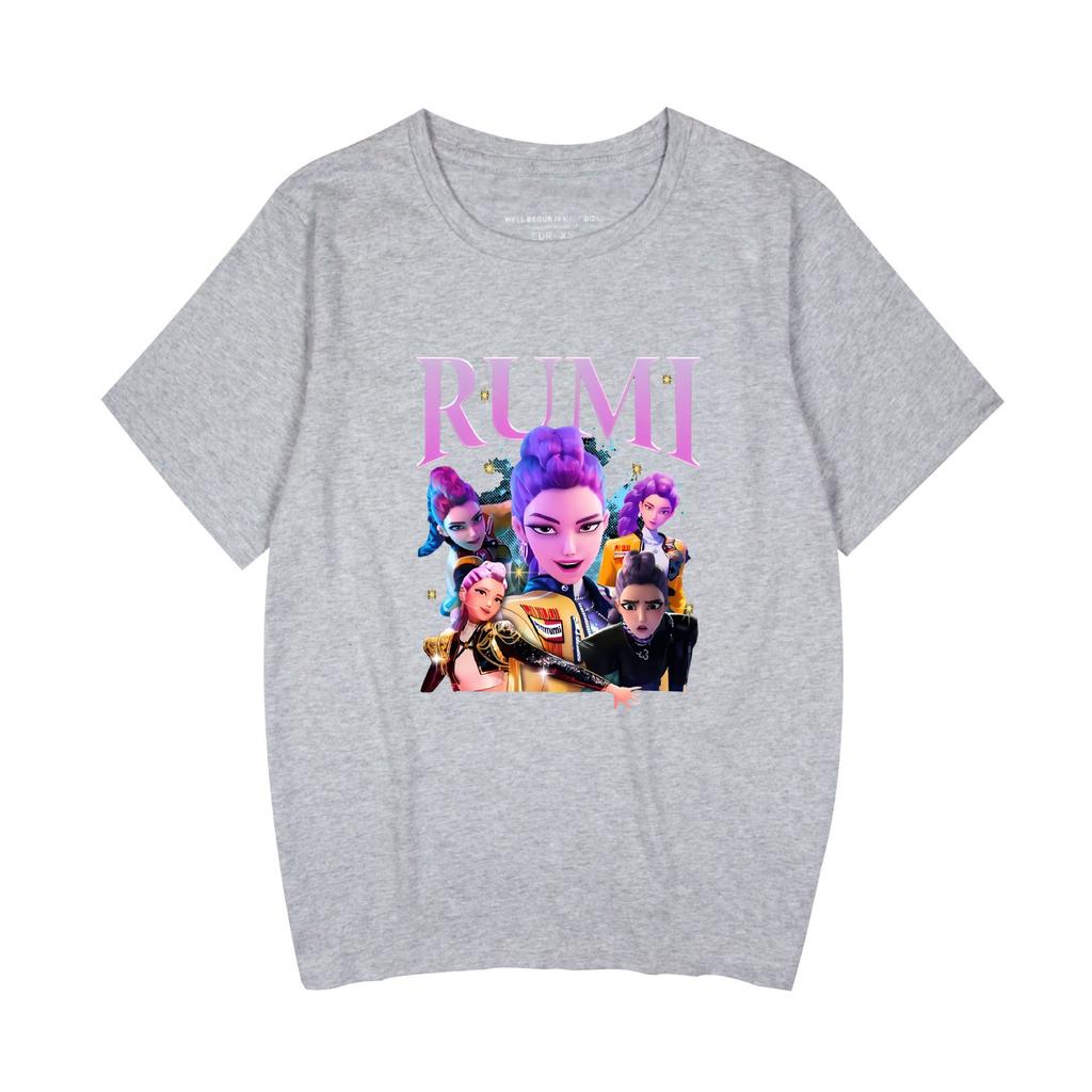 KPop Demon Hunters Tshirt Hip Hop Men Women Anime Print Top Tees Harajuku Tshirts Fashion Summer T-shirt