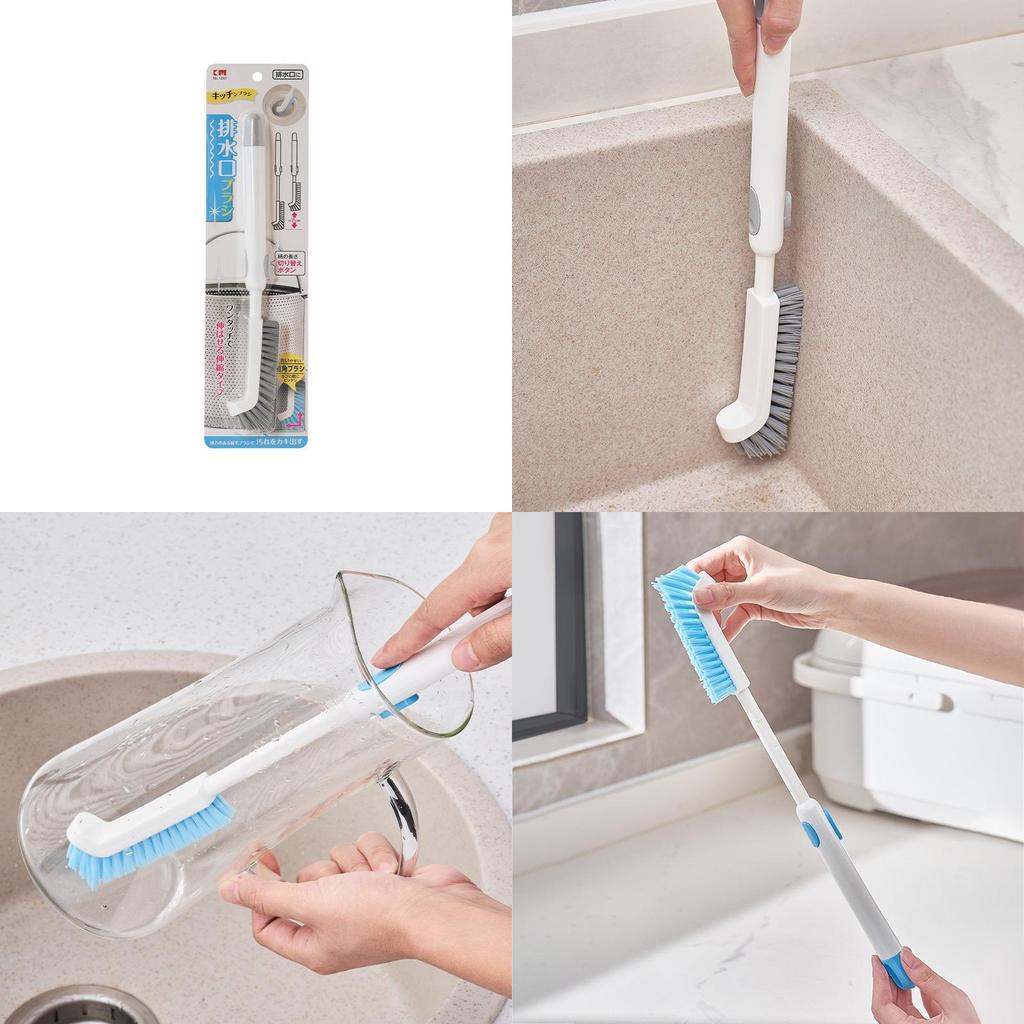 Extendable Sink Drain Brush With Pp Head For Deep Cleaning Kitchen Fixtures