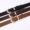 New Fashion Versatile Light Luxury Leather Belt Women'S Trend First Layer Cowhide Casual Jeans Belt Women