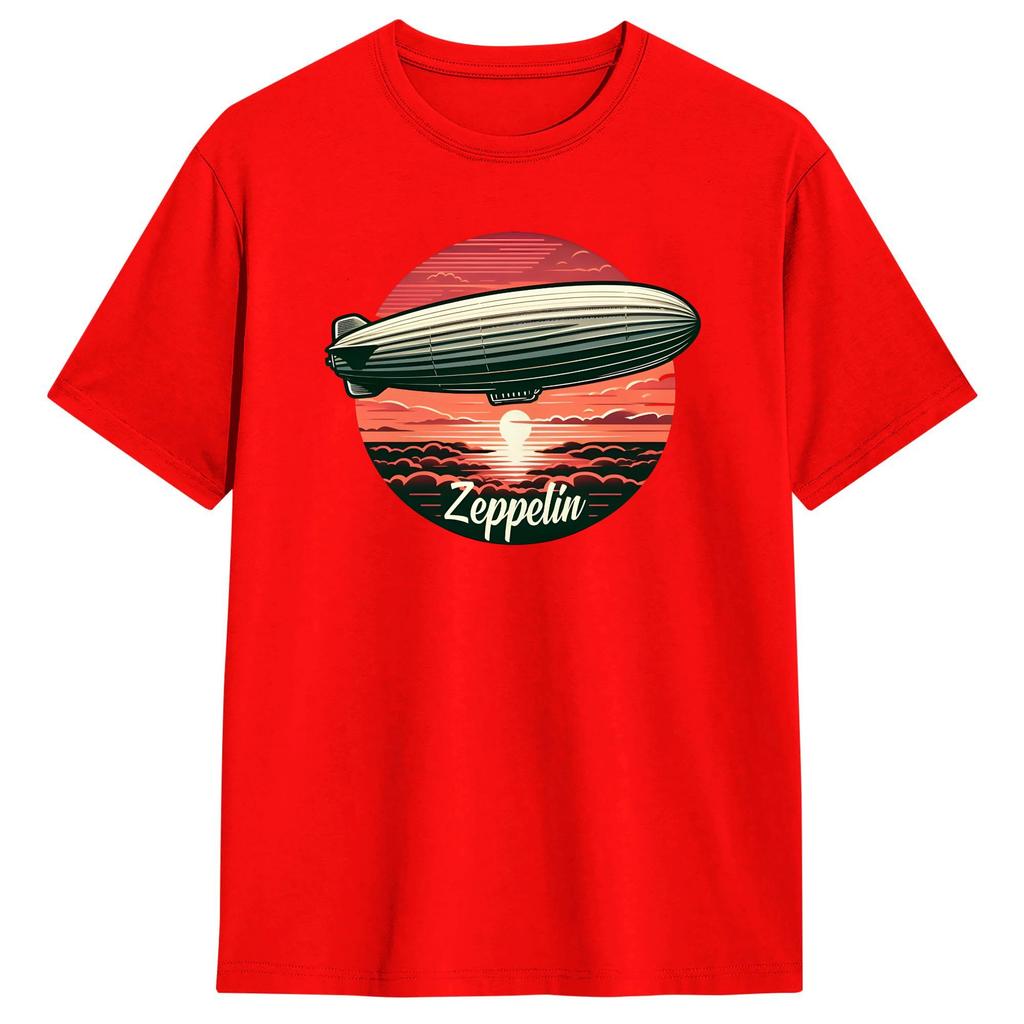 Streetwear TShirt Summer Leds Zeppelins Music Band Leisure T Shirts Pure Cotton Tshirt for Unisex Aesthetic Short Sleeve Top Tees