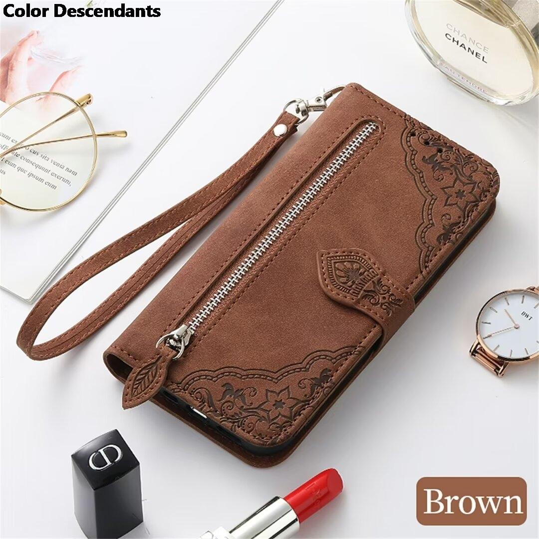

Flip Leather Case For Huawei P20 Lite 2019 P30 Pro P40 Lite E P50 Honor 60 Pro 50 20 10 9 Lite 9A 9X Wallet Cover Wrist Strap P20 Lite 2019 коричневый