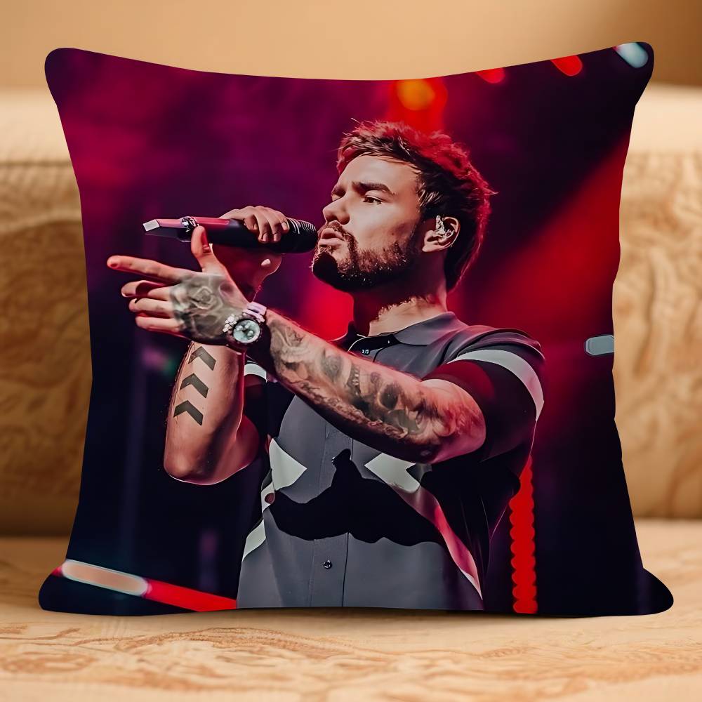 Singer L-LiamS P-Payne Personalized Picture Text Home Decorative Pillows Household Gifts 45x45cm