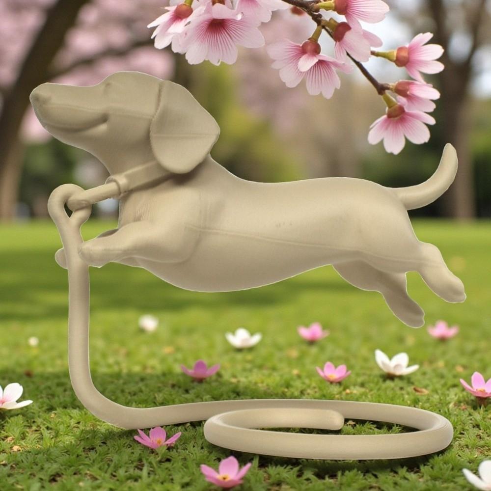 Plastic Sausage Dog Ornament 3D Printed Dachshund Statue Floating Dachshund Figurine  Home Decor