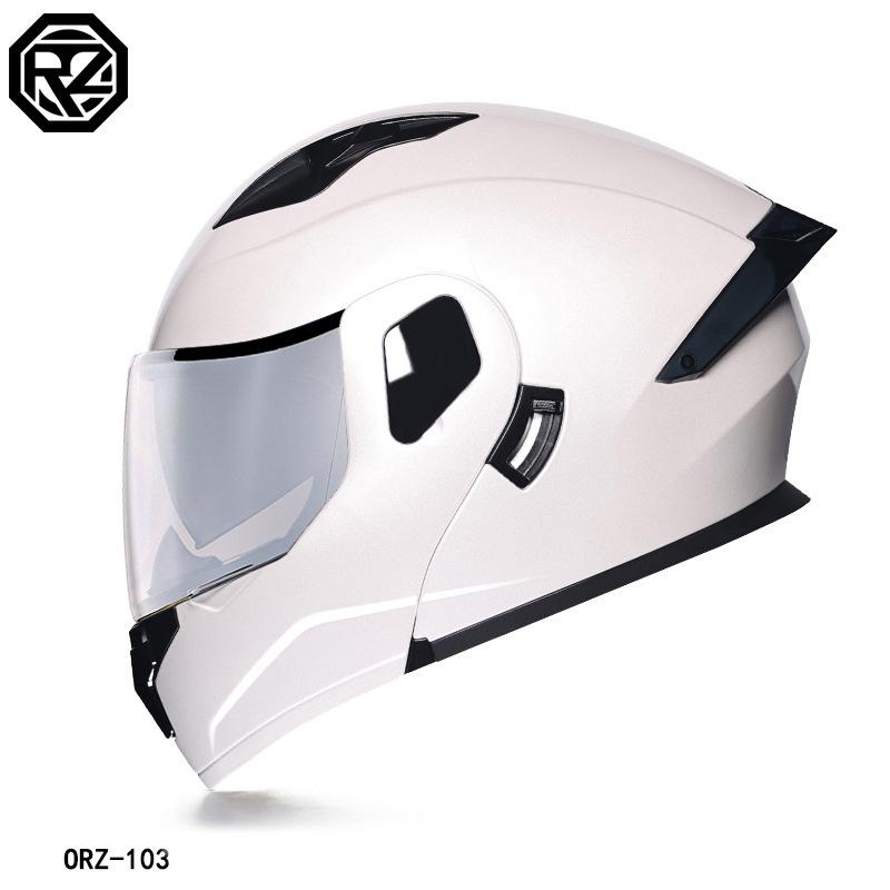 Orz New Helmet Facelift Helmet Motorcycle Helmet Motorcycle Dual Lens Men's And Women's Four Season Motorcycle Cruise Helmet Large Size