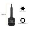 T20-T100 Torx Bit Socket 1/2" Drive 6 Point Torx Star Screwdriver Socket Adapter CR-MO Steel Lengthen Impact Bit Sockets