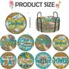8 Pieces/set of Diamond Letter Patterned Coasters, DIY Coasters with Holder, Suitable for Beginners and Adults, Art and Craft Supplies Gifts